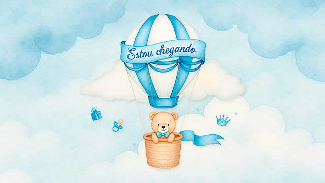 Ursinho Balonista Azul